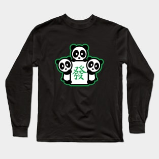 Fat Choi Mahjong Panda Bambu Brand Chinese Game MJ Tiles Players Honor Leg Dragon Hand 13 Orphans Shuffle Stack Characters Pong Long Sleeve T-Shirt